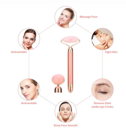 Electric 2 in 1 Jade Roller Facial Massager